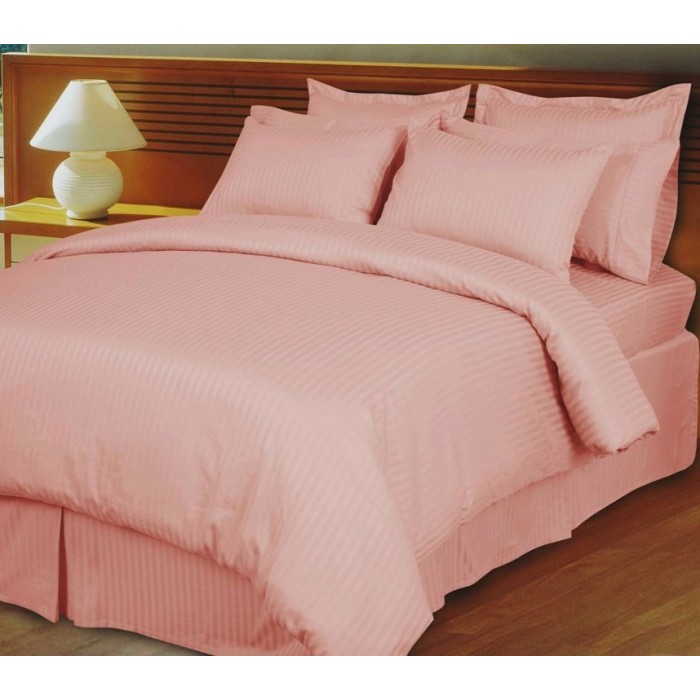 Attached Waterbed Sheet Set Egyptian Cotton 1000 TC All Size Pink  Solid 
